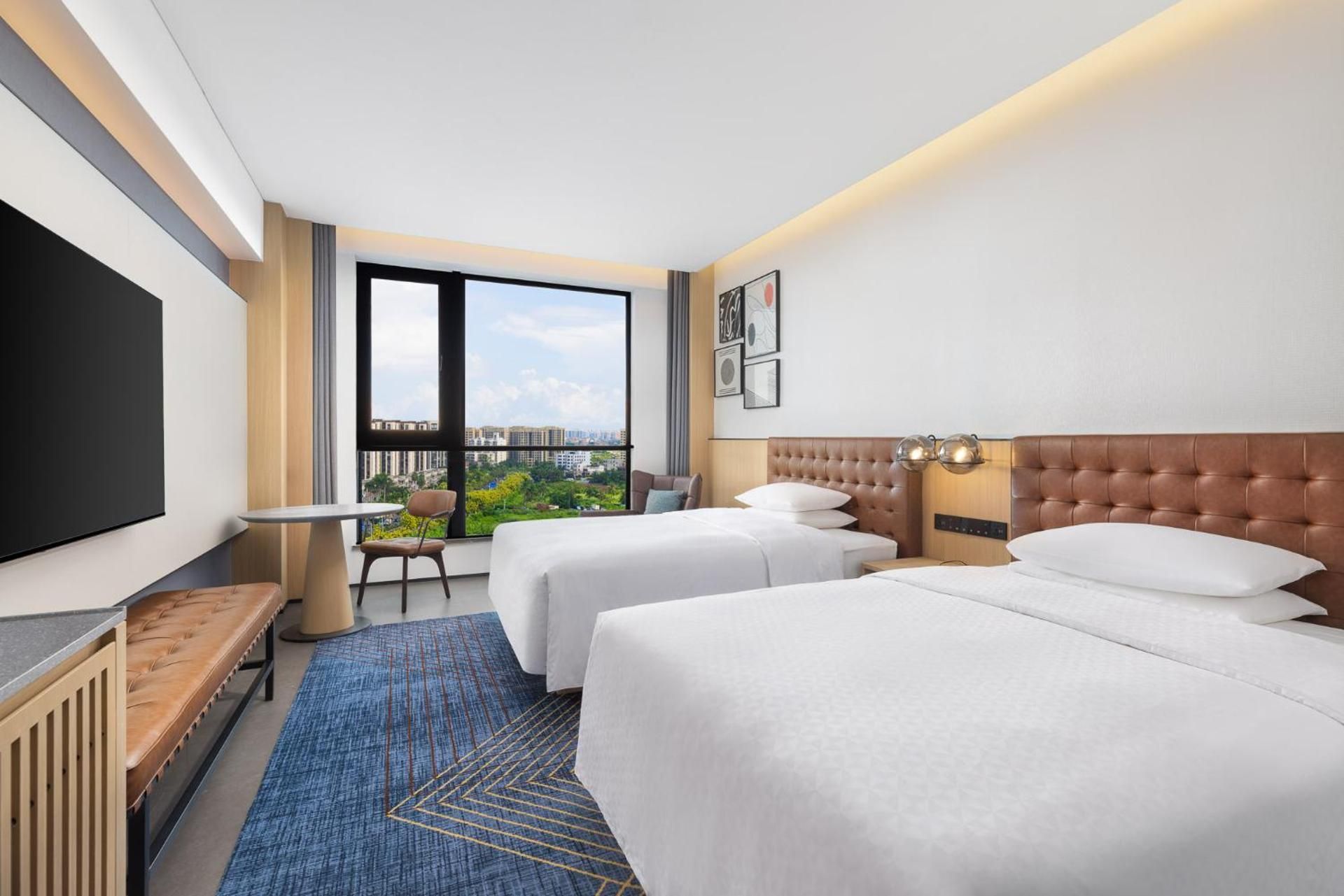 Superior Double Room with Two Double Beds and City View