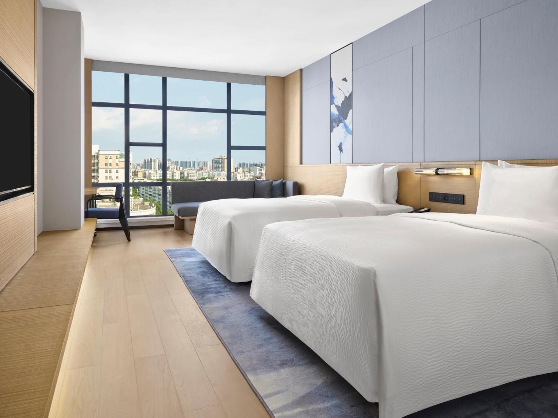 Premier Double Room with Two Double Beds and City View