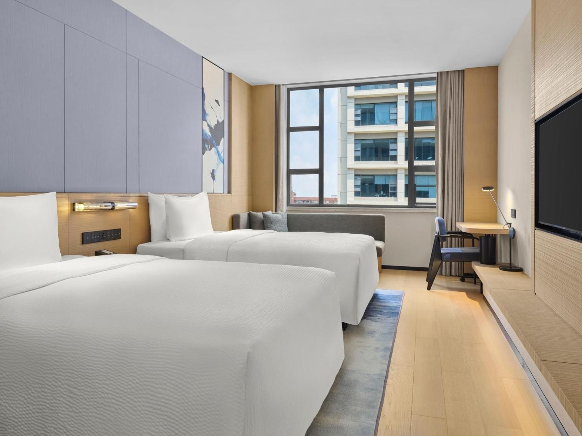 Standard Double Room with Two Double Beds and City View