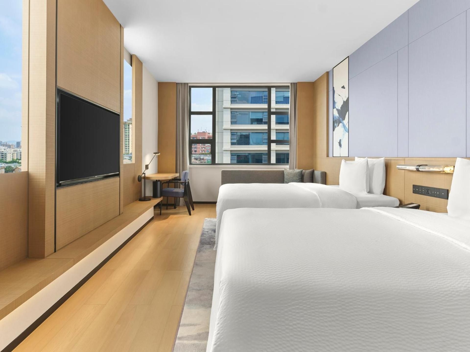 Standard Double Room with Two Double Beds and City View