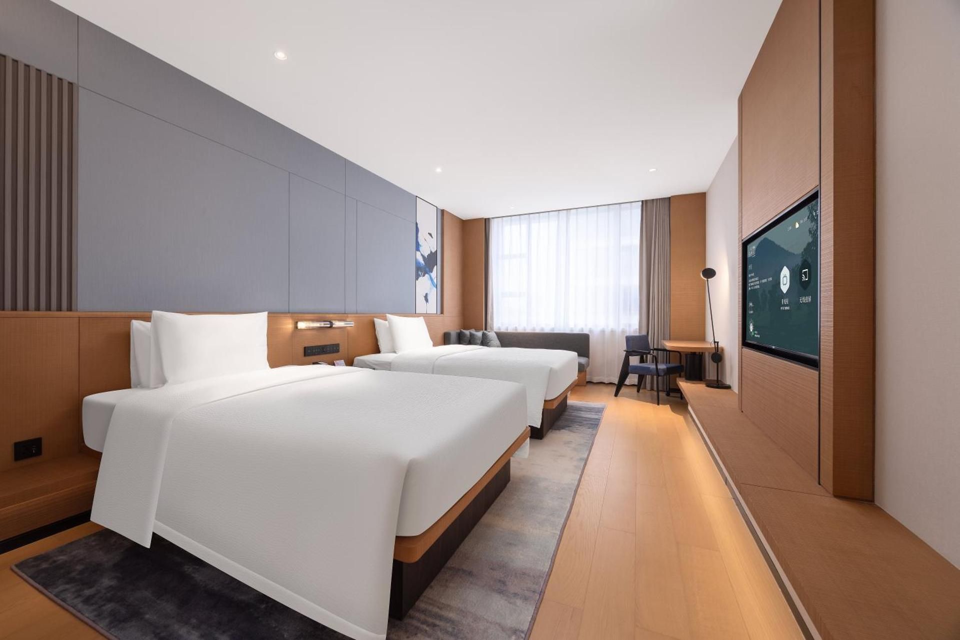 Selective Double Room with Two Double Beds and City View