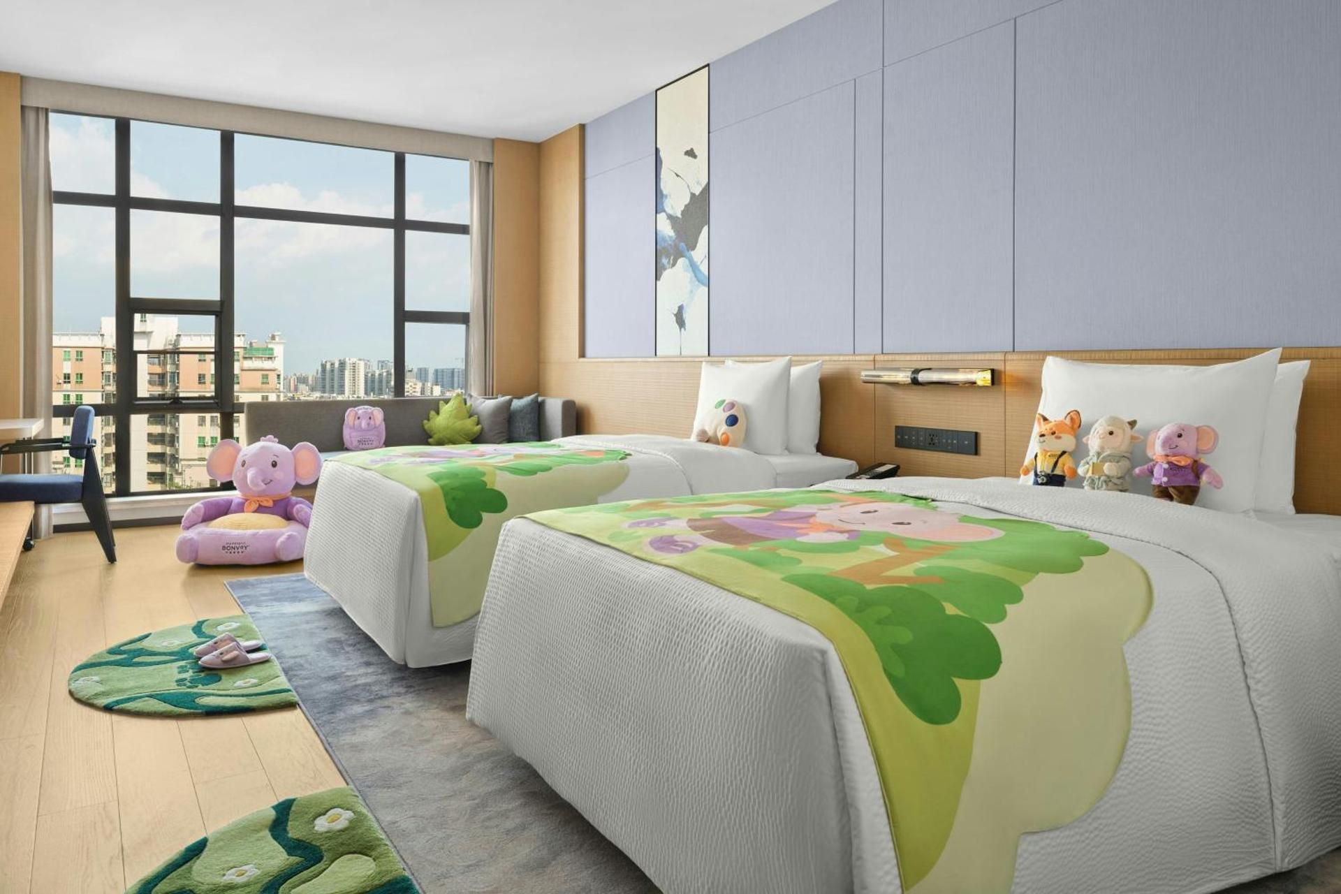Premier Double Room with Two Double Beds and City View