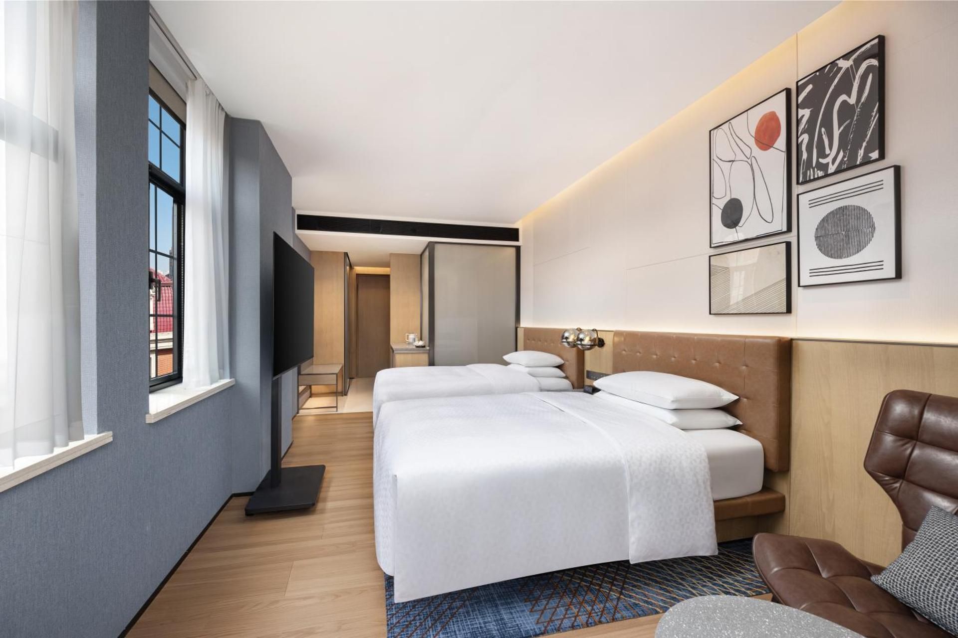Superior Double Room with Two Double Beds and City View