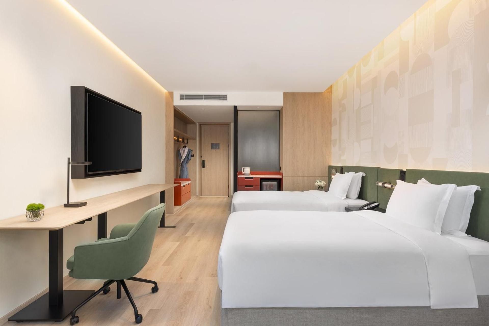 Premium Double Room with Two Double Beds and City View