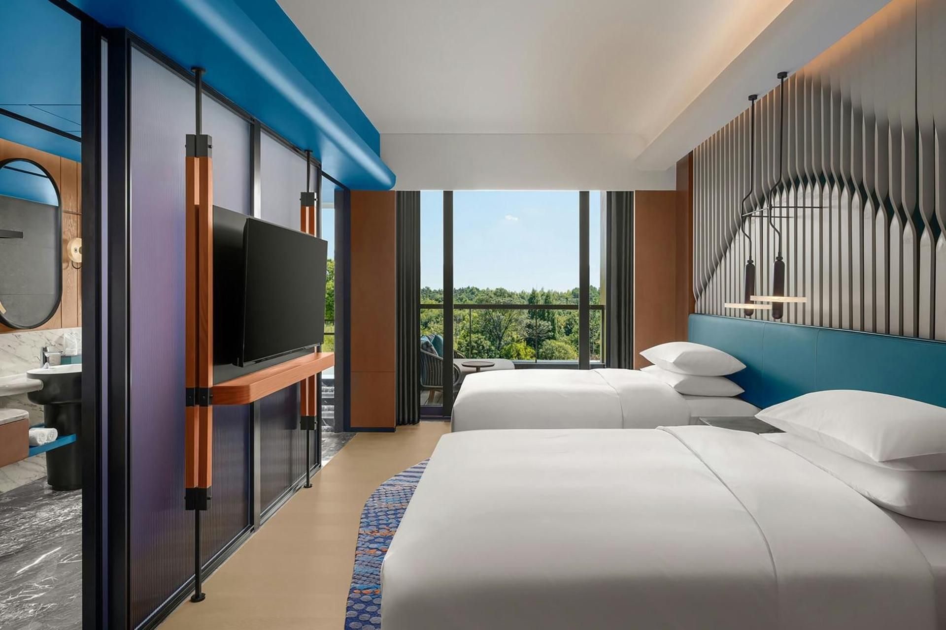 Premium Double Room with Two Double Beds and Balcony