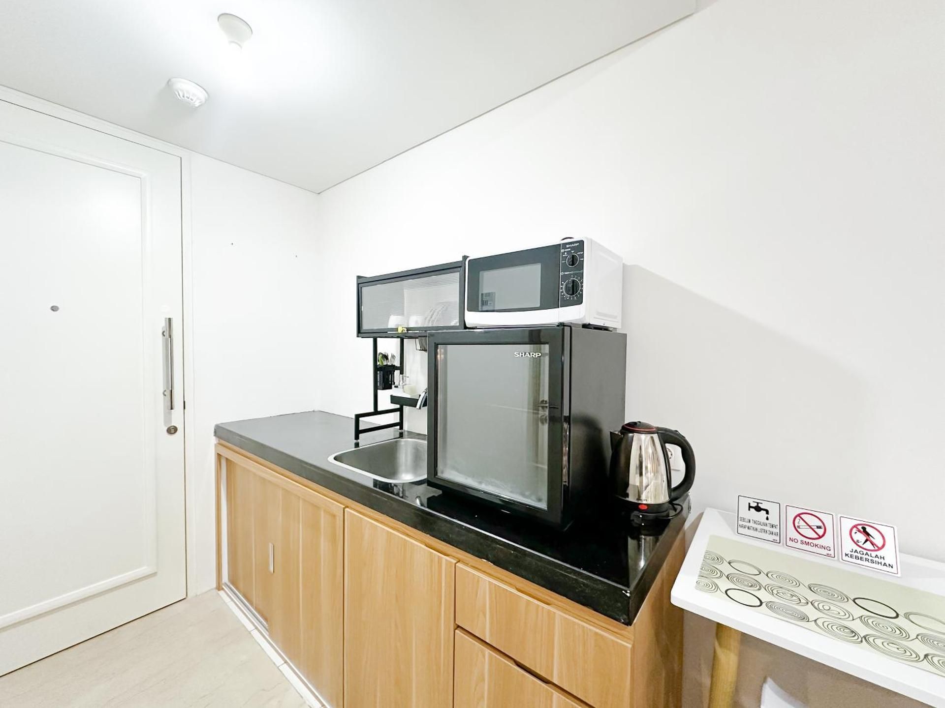 Standard studio apartment balcony