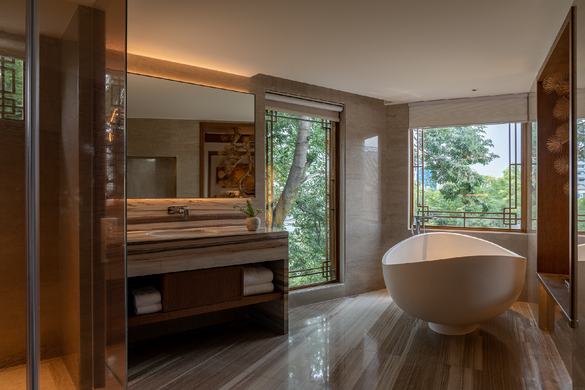 Family Room with Courtyard View