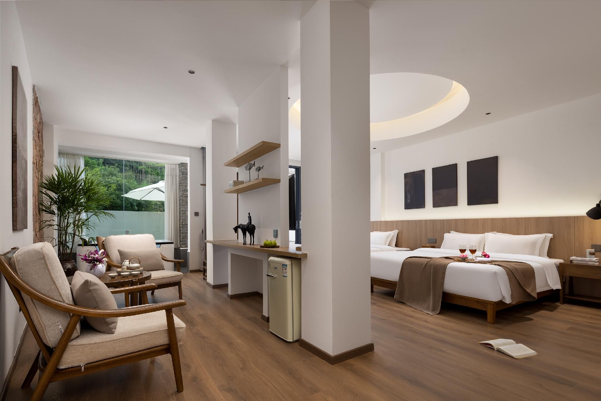 Family Room with Courtyard View