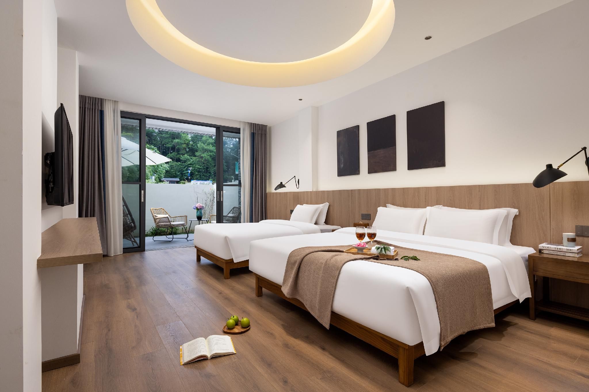 Family Room with Courtyard View