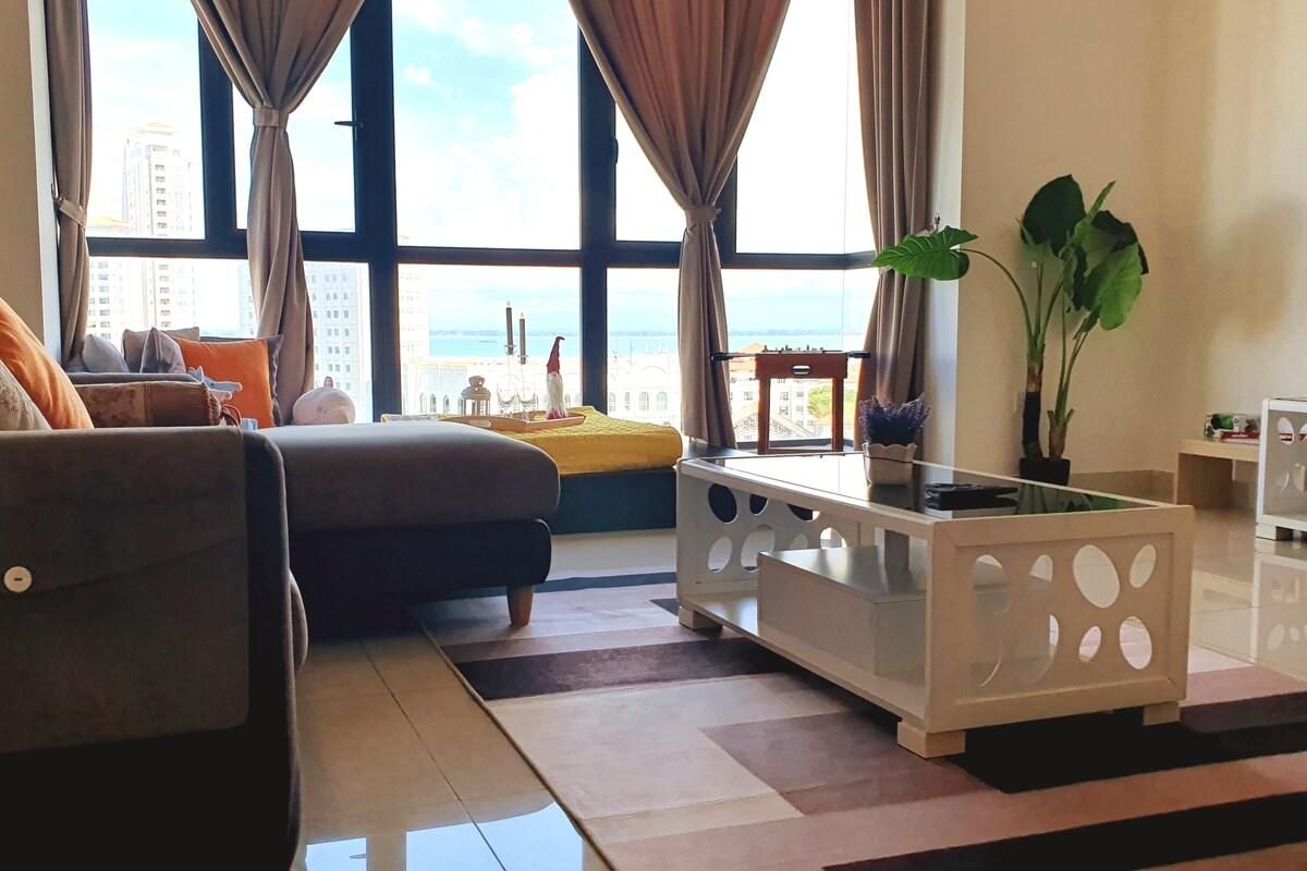 UN1 13 Home Bathtub Seaview Georgetown gurney 无敌海景