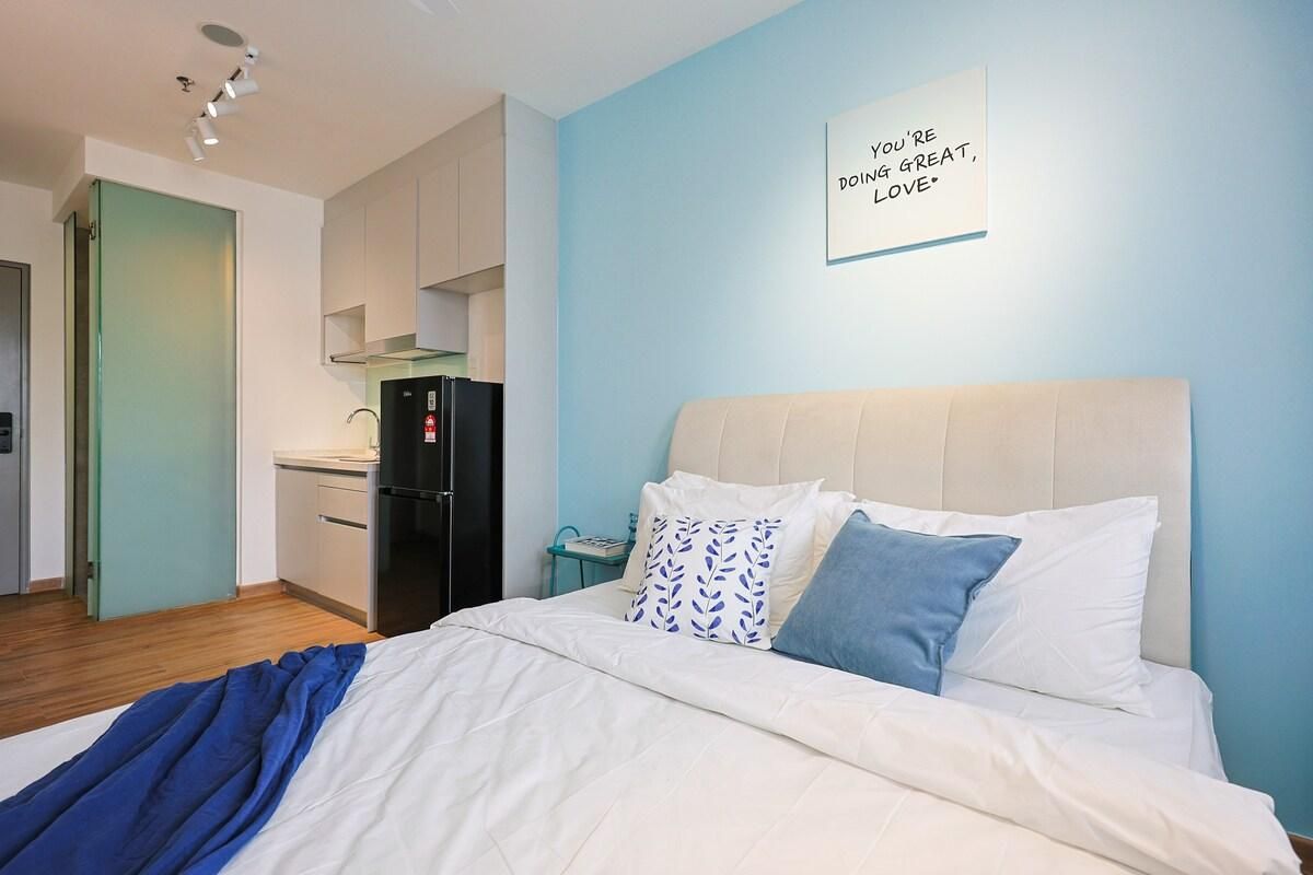 Mid-blue style 2pax apartment by Nexx Field