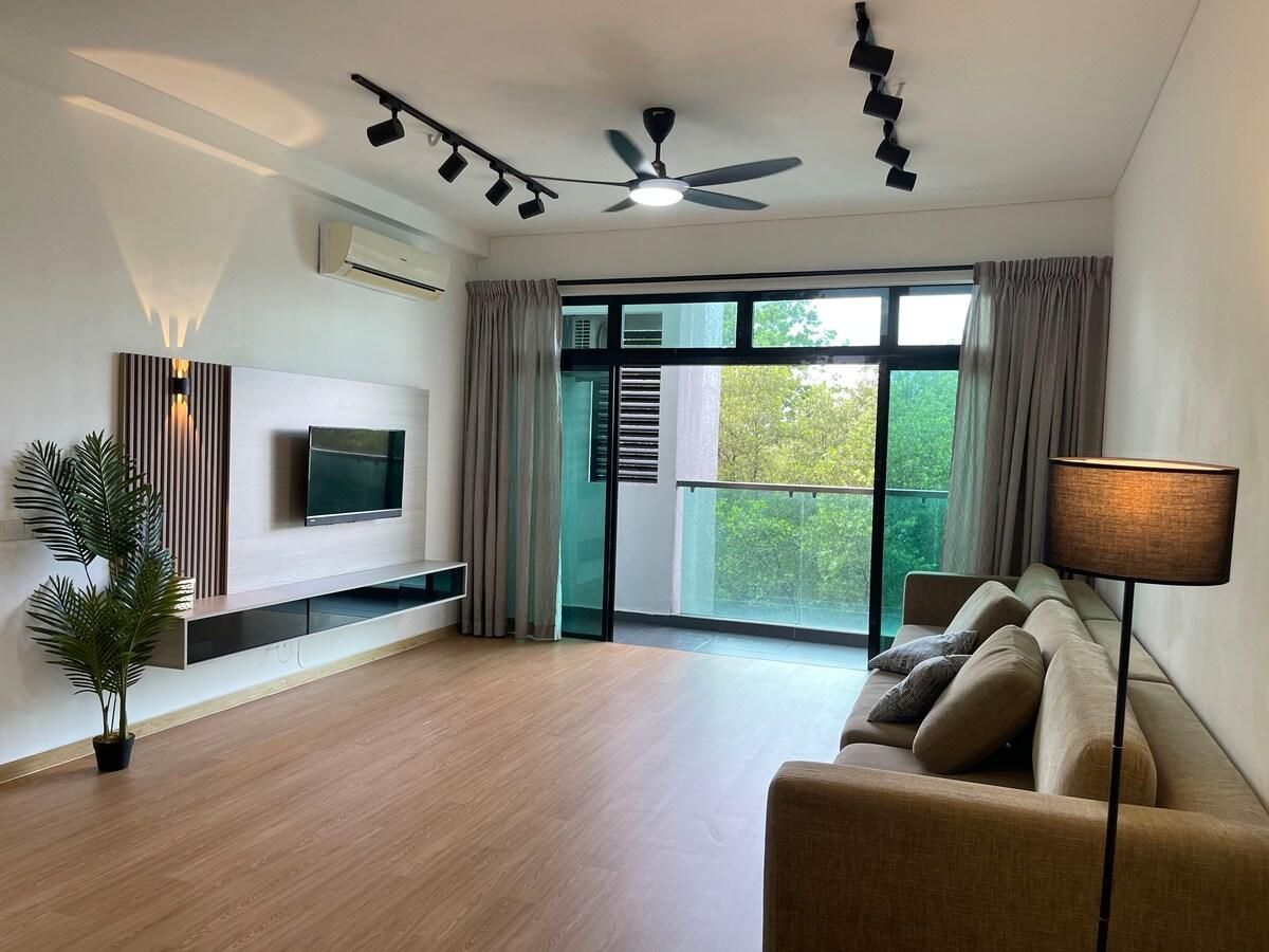 Three-Bedroom Apartment with Water View