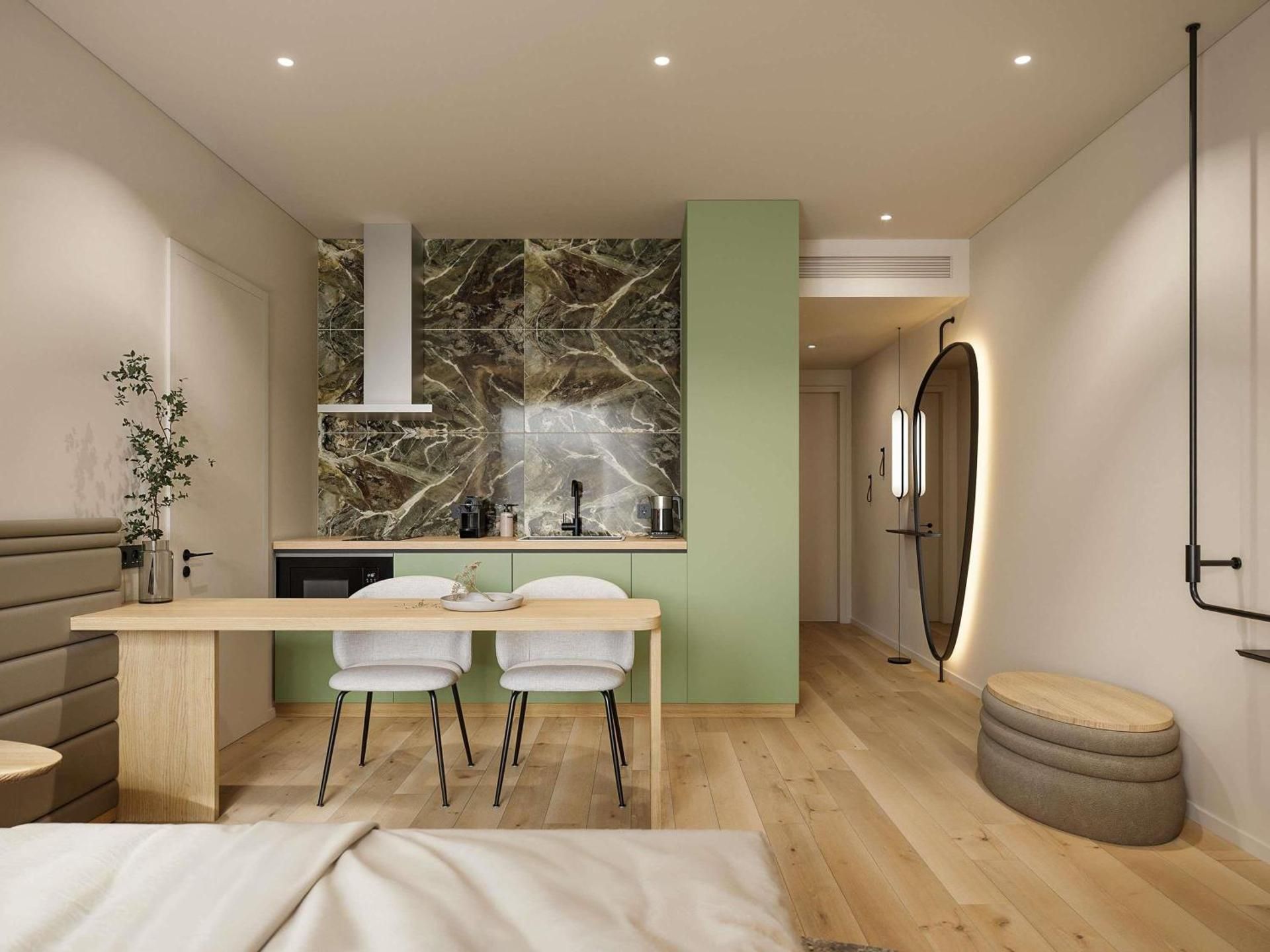 Studio with One King Bed and Terrace