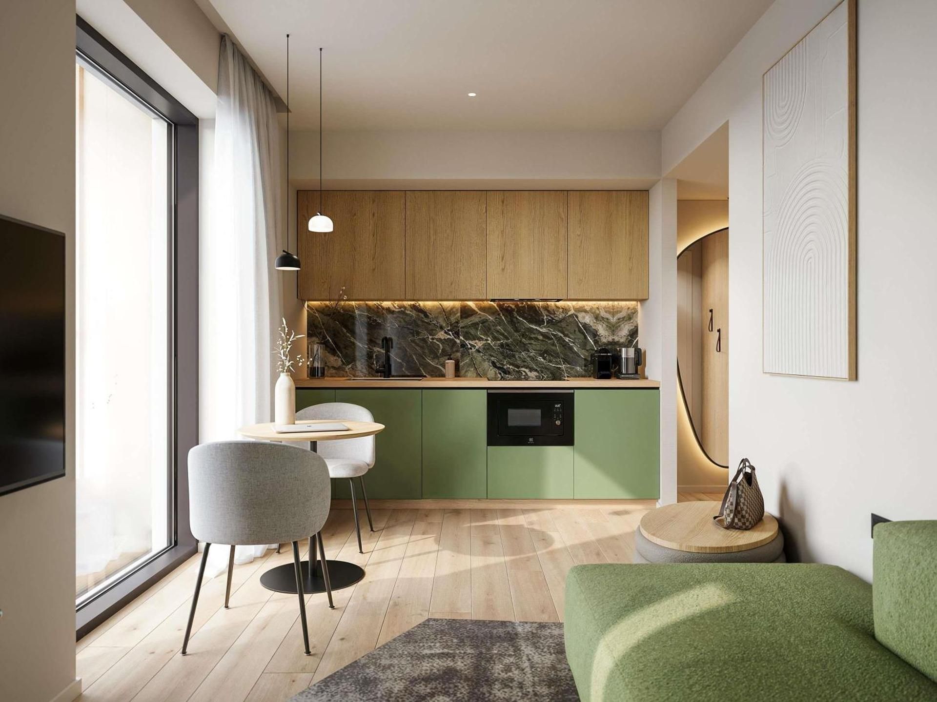 One-Bedroom Family Apartment with King Bed and Sofa