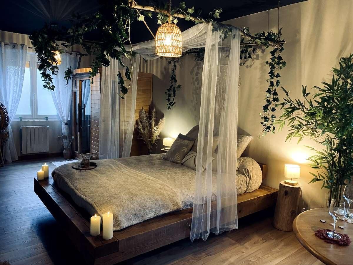 Suite "Jardin d'Eden"-Suite-SDB privée avec baignoire à jets-Romantique-Vue sur Jardin