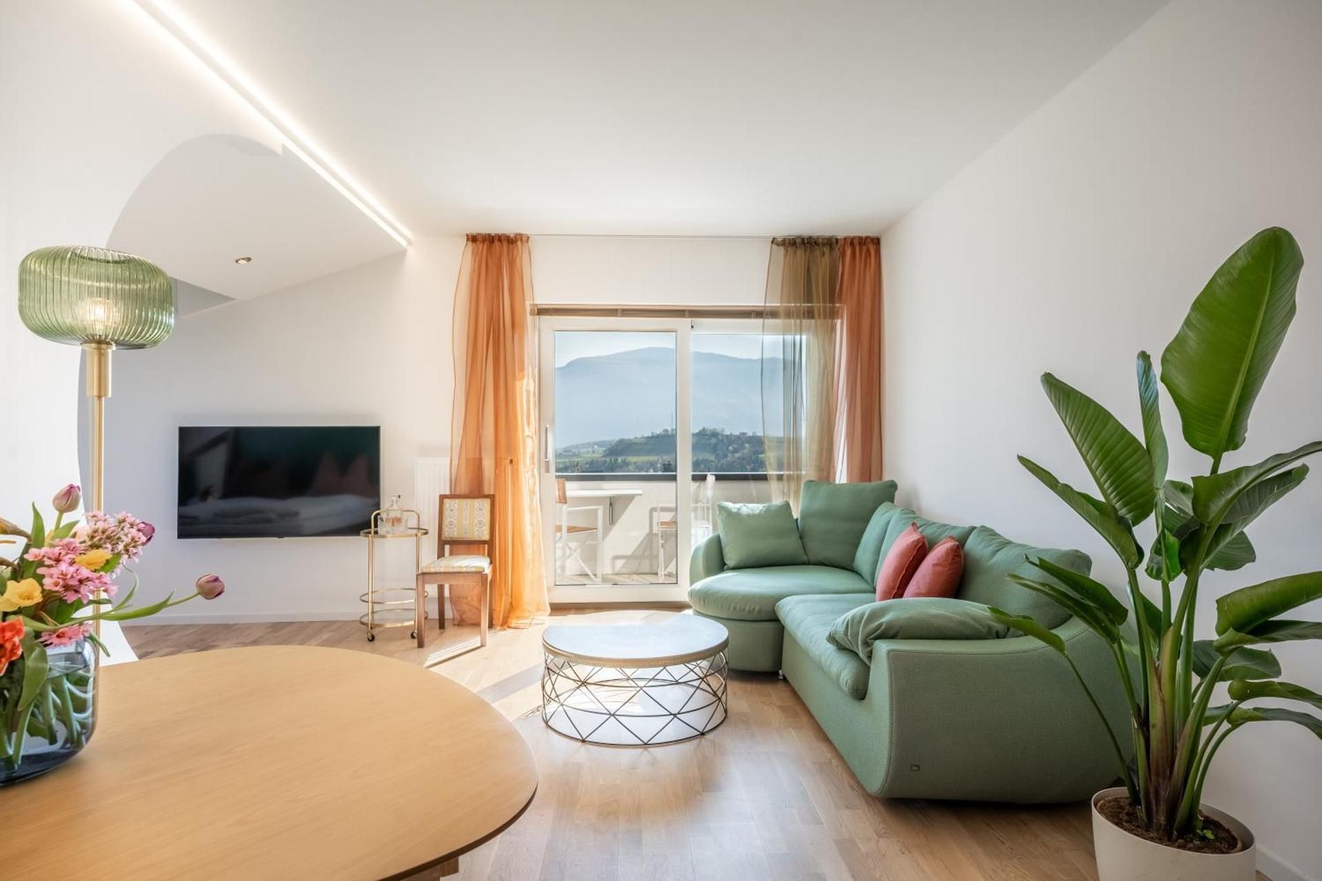 One-Bedroom Apartment with Balcony and Mountain View  