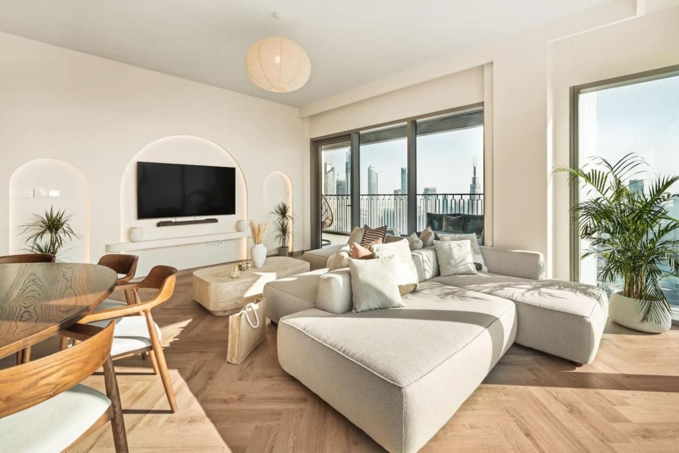 Three-Bedroom Premium Apartment with Balcony