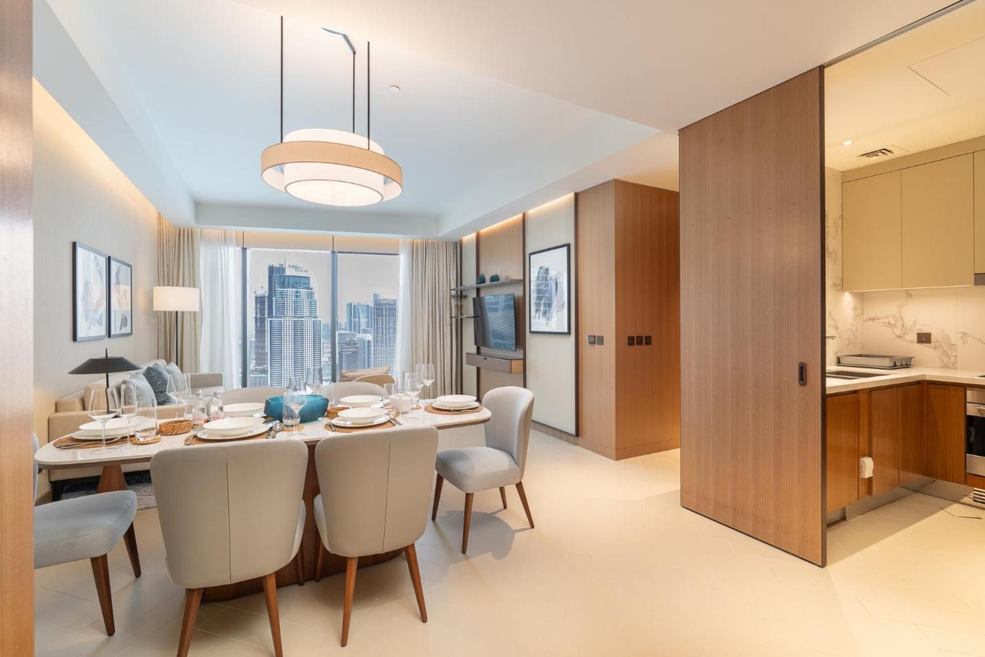 Three-Bedroom Premium Apartment with Balcony