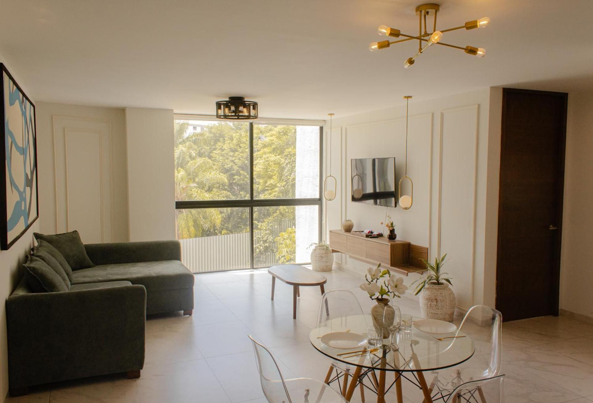 Deluxe One-Bedroom Apartment with Garden View