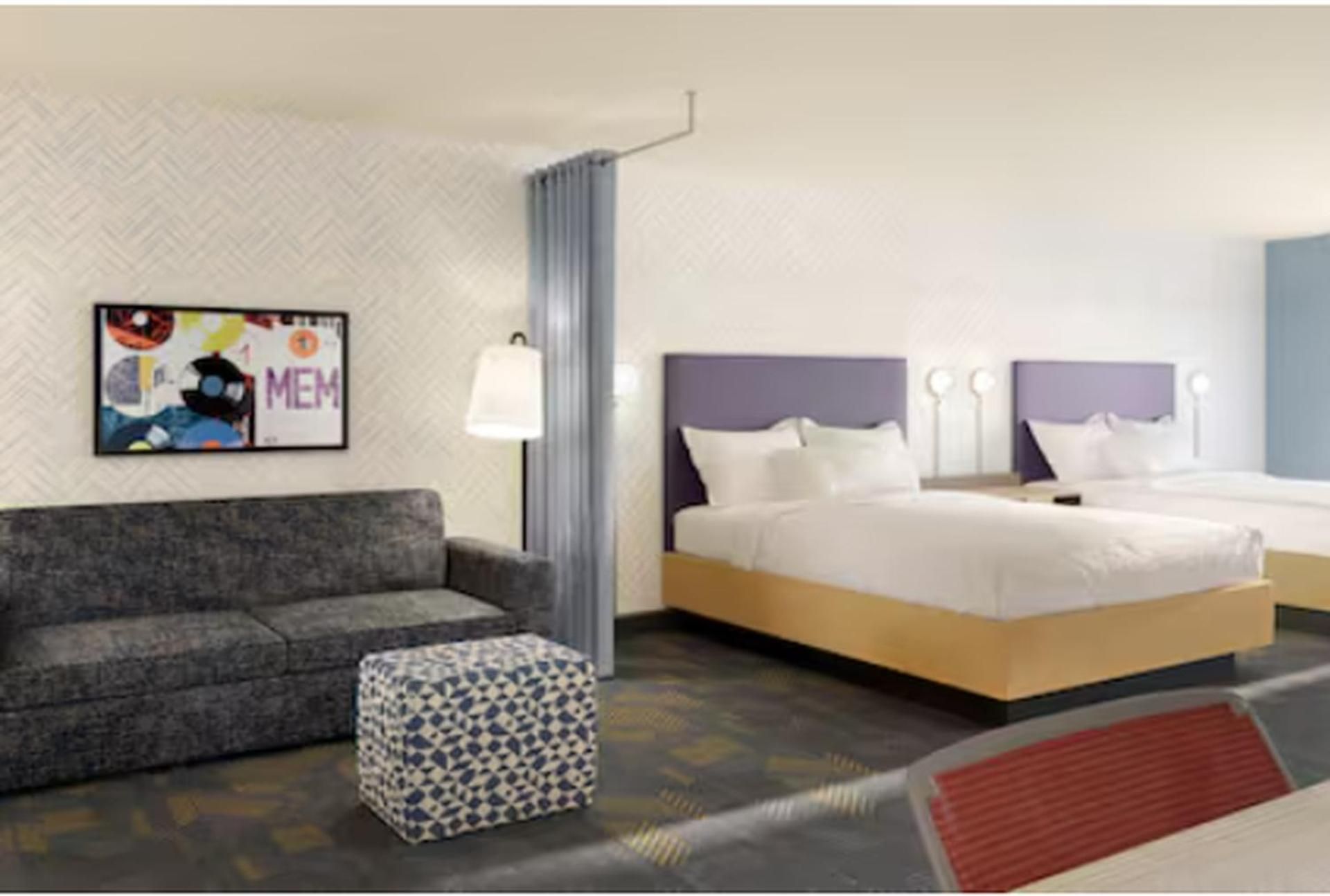 2 Queen Beds Studio Suite