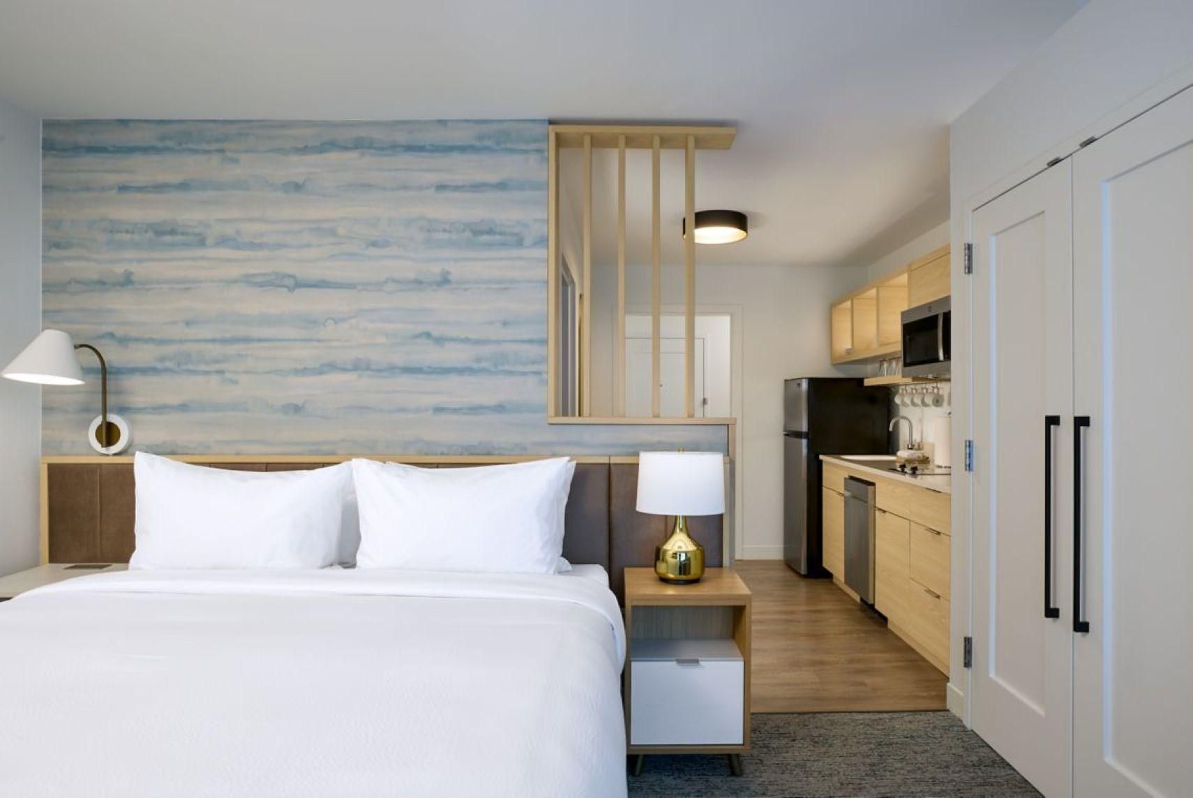 Queen Studio with Two Queen Beds, Sofa Bed, Roll-in Shower and Limited View - Mobility and Hearing Accessible