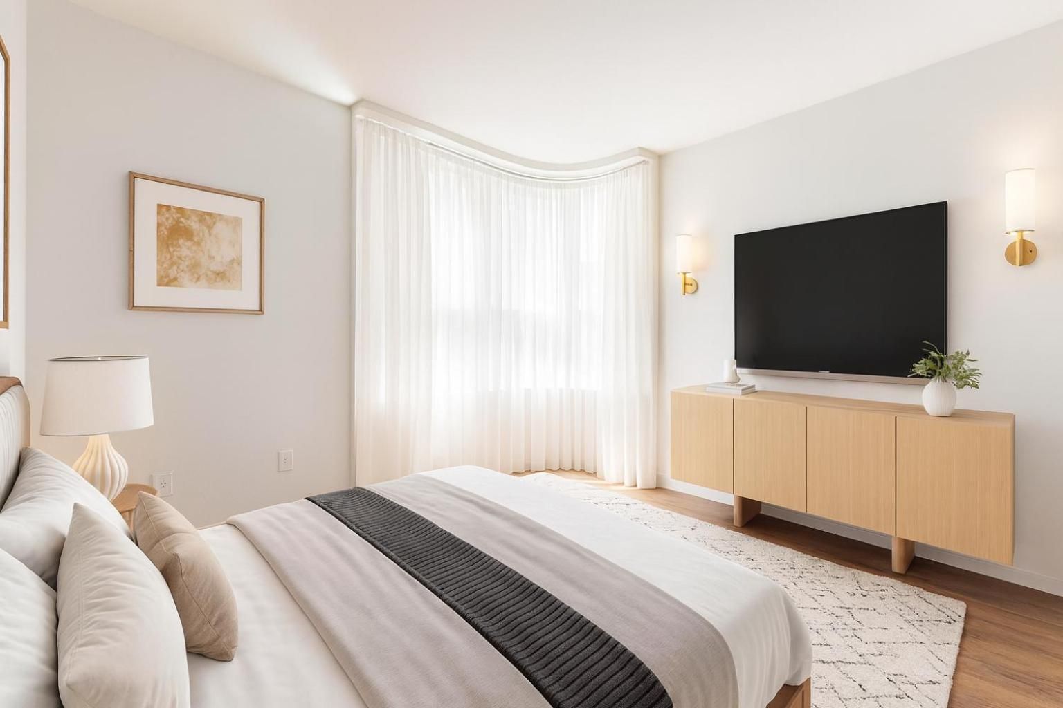 Deluxe One-Bedroom Apartment with Garden View