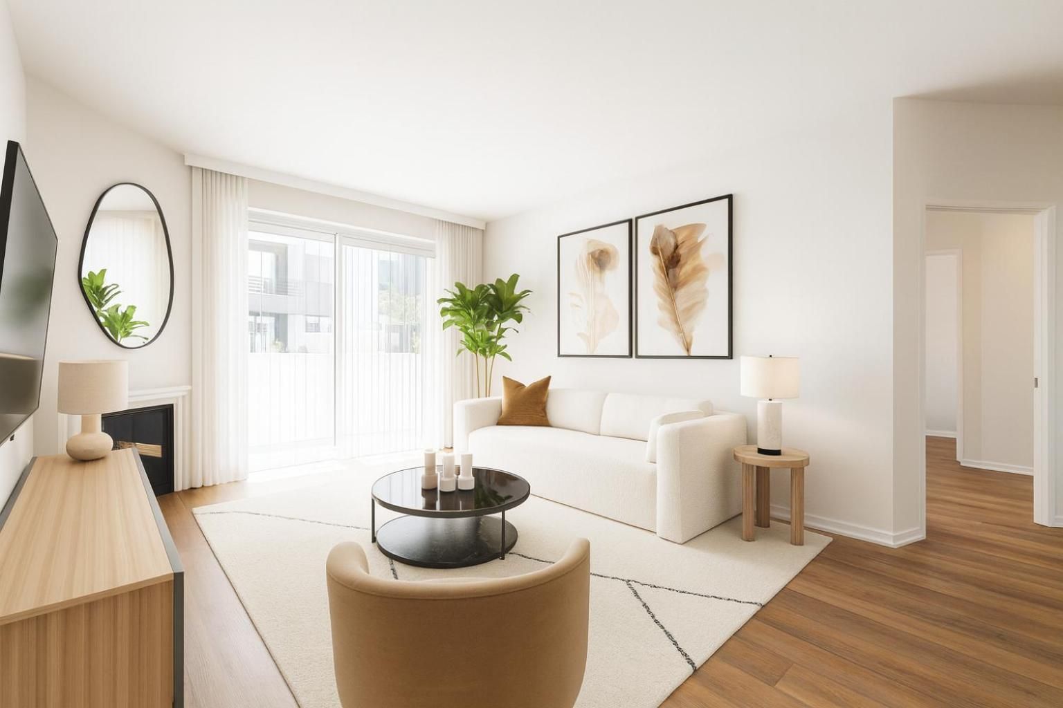 Deluxe One-Bedroom Apartment with Garden View