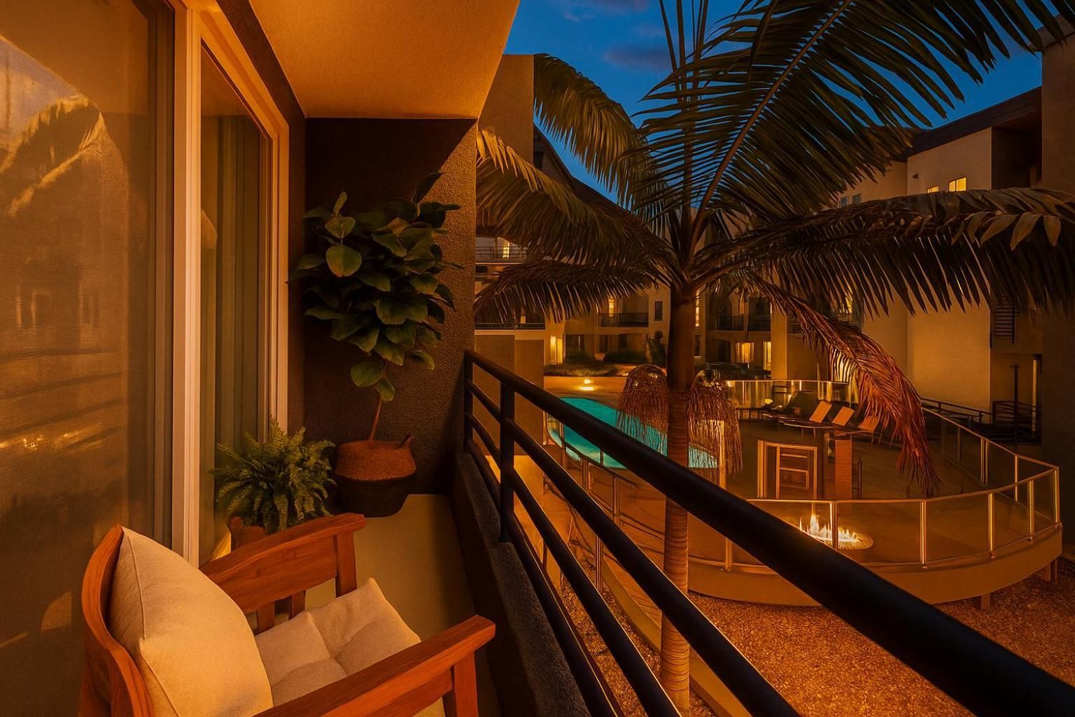 Deluxe One-Bedroom Apartment with Garden View