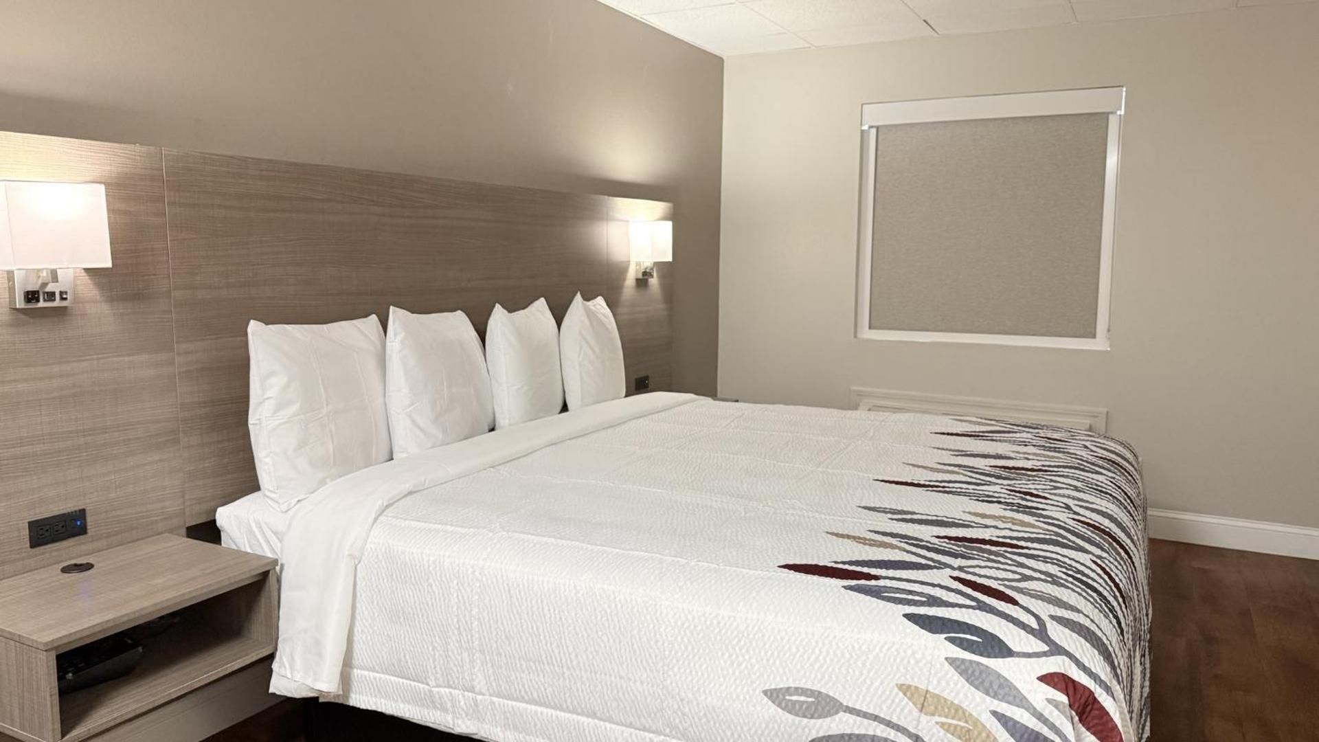 Red Roof Inn & Suites Swansea Deluxe King Room Disability Access Roll-In Shower Smoking