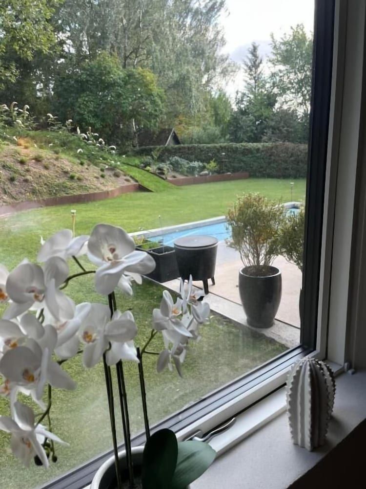 Winding B&B Silkeborg Comfort Double Room, 1 King Bed, Terrace, Pool View 3