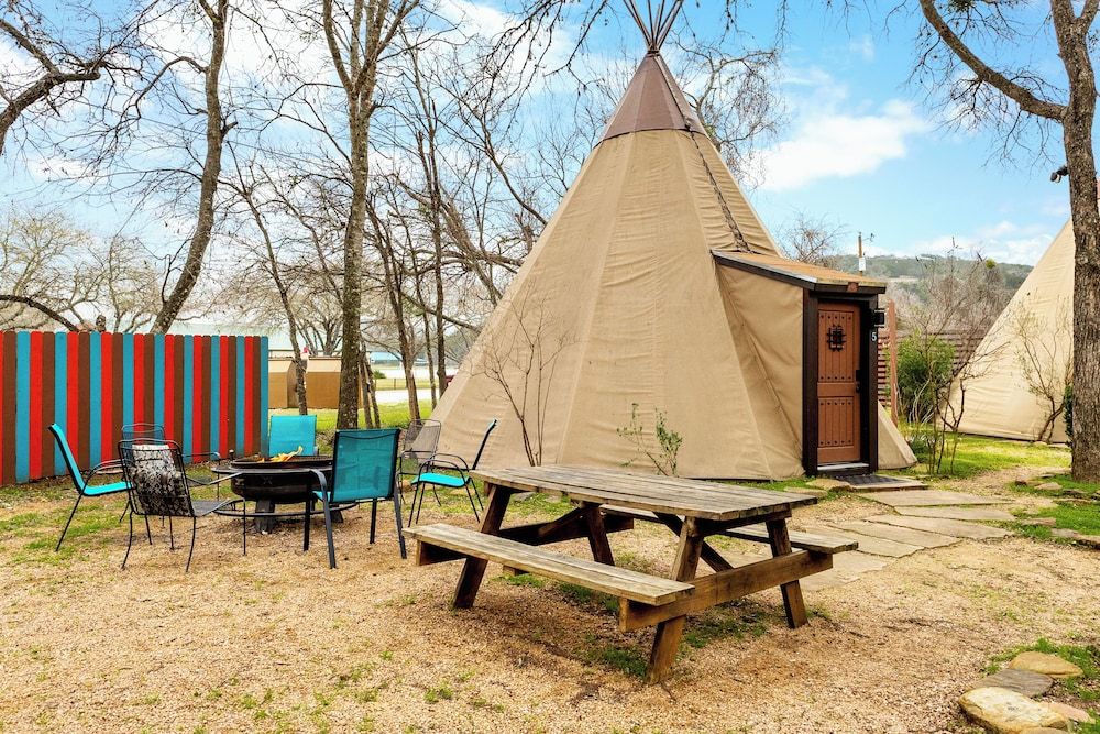 Tipis on the Guadalupe