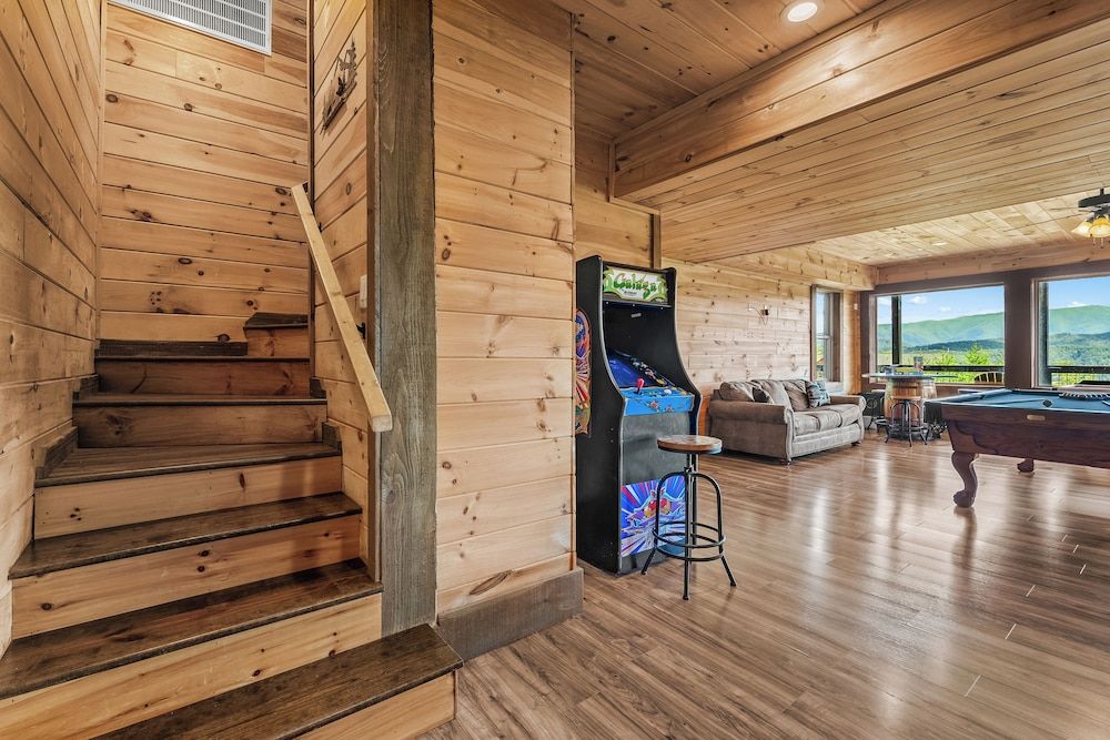 Amazing View Cabin w Gameroom Hot Tub Fire Pit Apartment 50