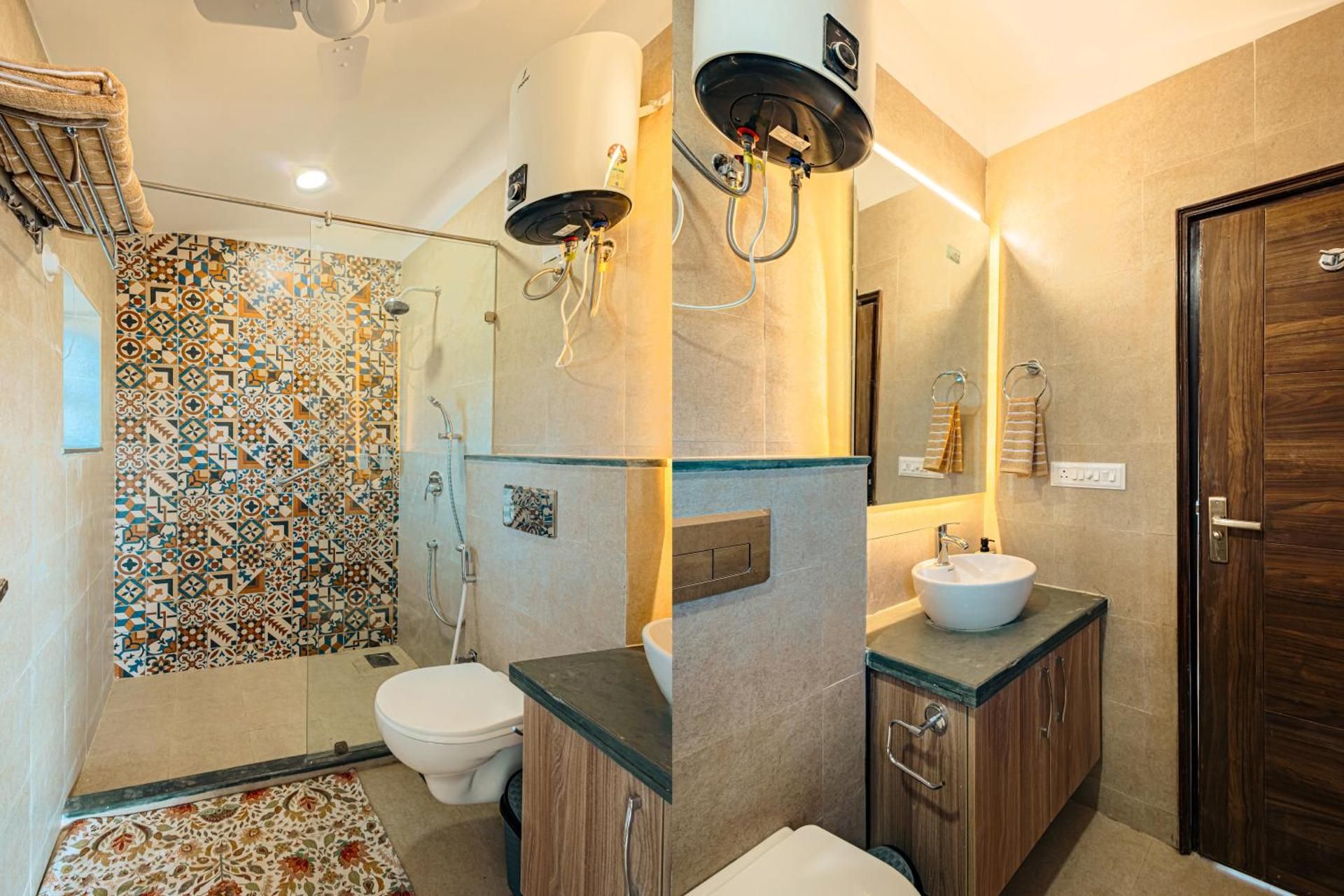 Alaya Stays 2 BHK with Balcony  - Veera Marina 2 Bedroom Apartment 3