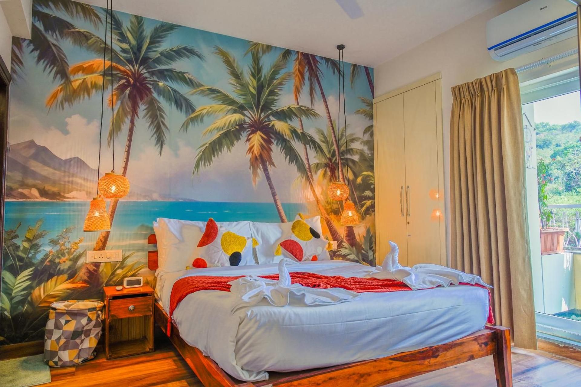 Alaya Stays 2 BHK with Balcony  - Veera Marina 2 Bedroom Apartment