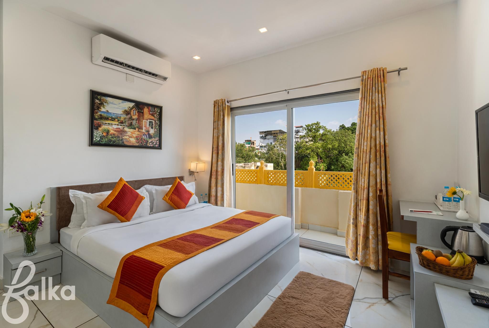 Young Monk Hostel Udaipur- Jaydurg Haveli Standard Double Room with Balcony