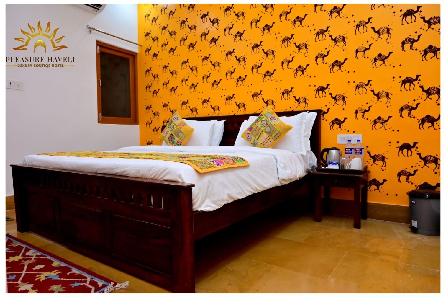 Hotel Pleasure Haveli Rajasthan Deluxe Double Bed AC Room  2