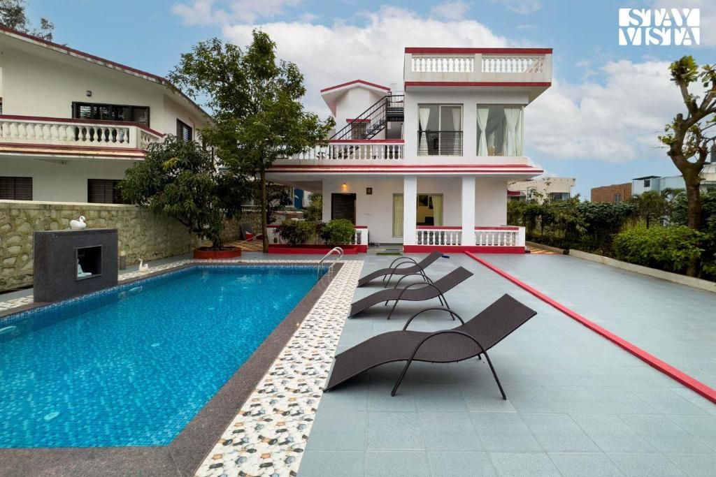 StayVista's Monarch Villa - Terrace Retreat with Pool and Gazebo Bliss