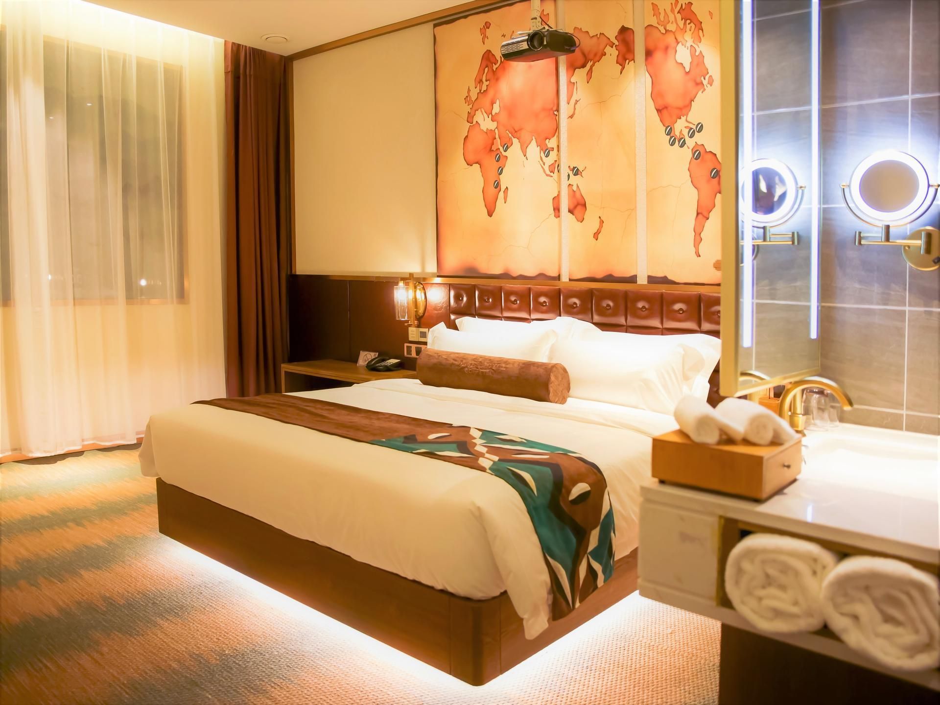 James Joyce Coffetel Shijiazhuang Wanda Plaza Tangu Metro Station James Joyce - Feifan Cinema Bed Room