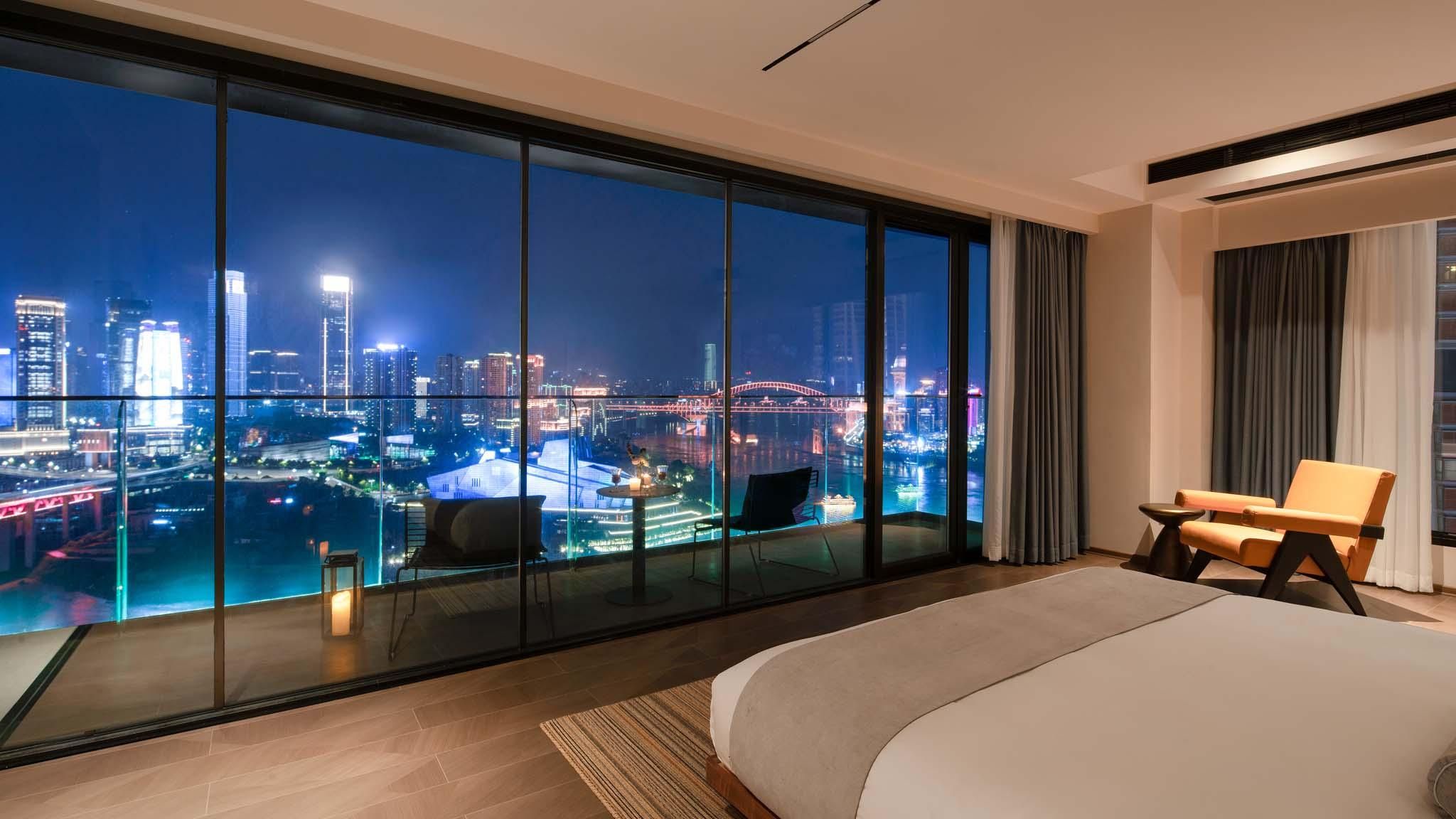 Tianya Wuxi High-altitude Riverview Garden Resort Hotel (Jiefangbei Raffles City Branch) Suite Balcony 2