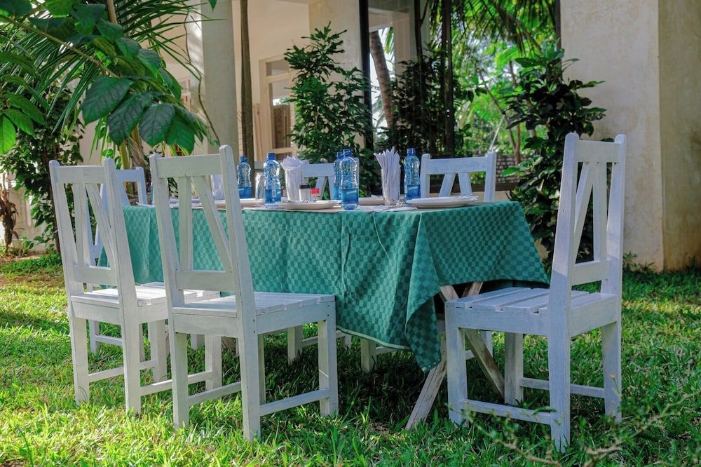 Outdoor banquet area