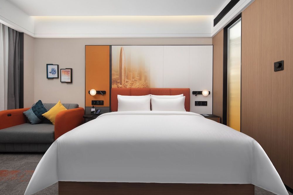 Hampton by Hilton Cixi Guanhaiwei Comfort Double Room, 1 King Bed, Air conditioning, Mountain View