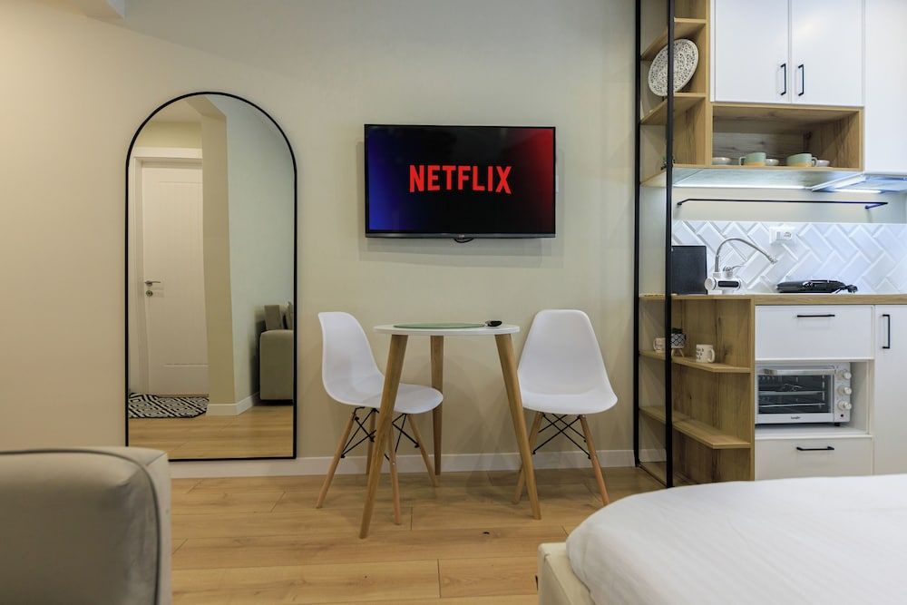 Syncron Rooftop City Centre Tirana Deluxe Studio, Patio, City View 7