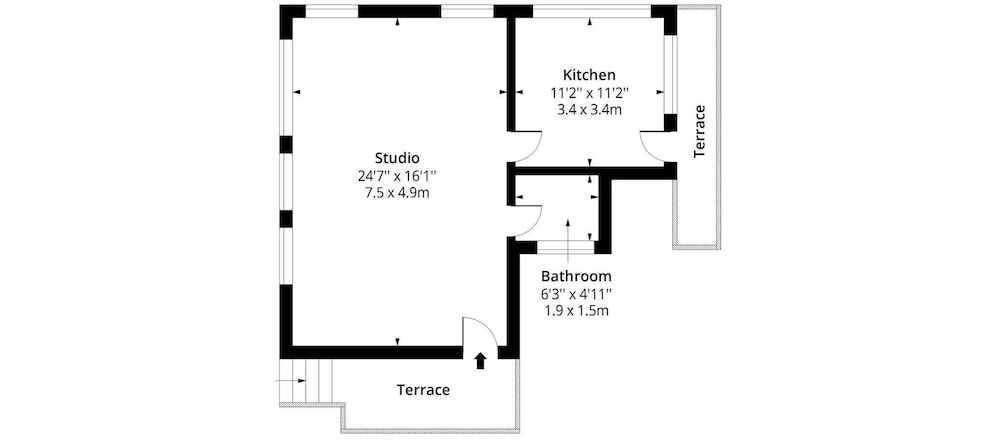 Thamel Apartment Thamel 5 min Walk 1bhk 3rd Floor Studio, 1 Bedroom, Balcony 14