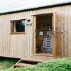 Shepherd's Huts in Barley Meadow at Spring Hill Farm