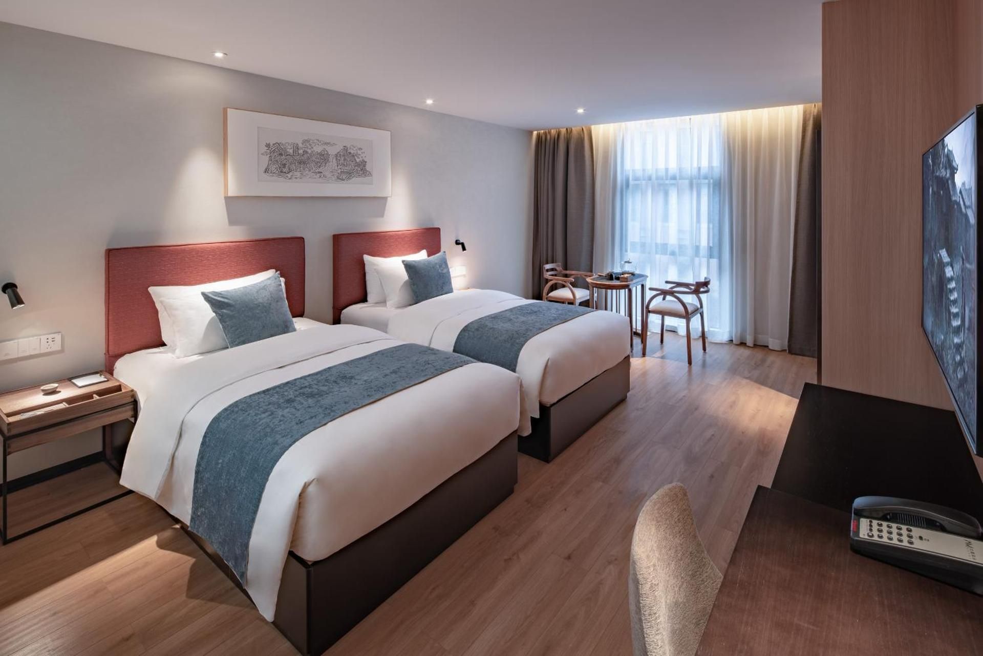 重庆文里苗品茶艺术酒店Chongqing Jiangbei Airport Creative Park Store Standard Double Or Twin Room With Garden View 2