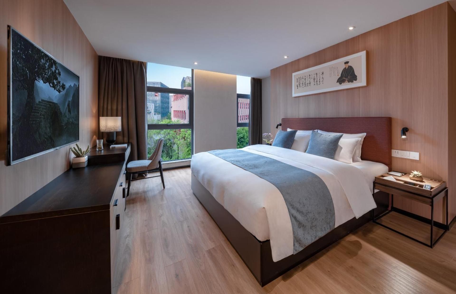 重庆文里苗品茶艺术酒店Chongqing Jiangbei Airport Creative Park Store Suite with Garden View 7