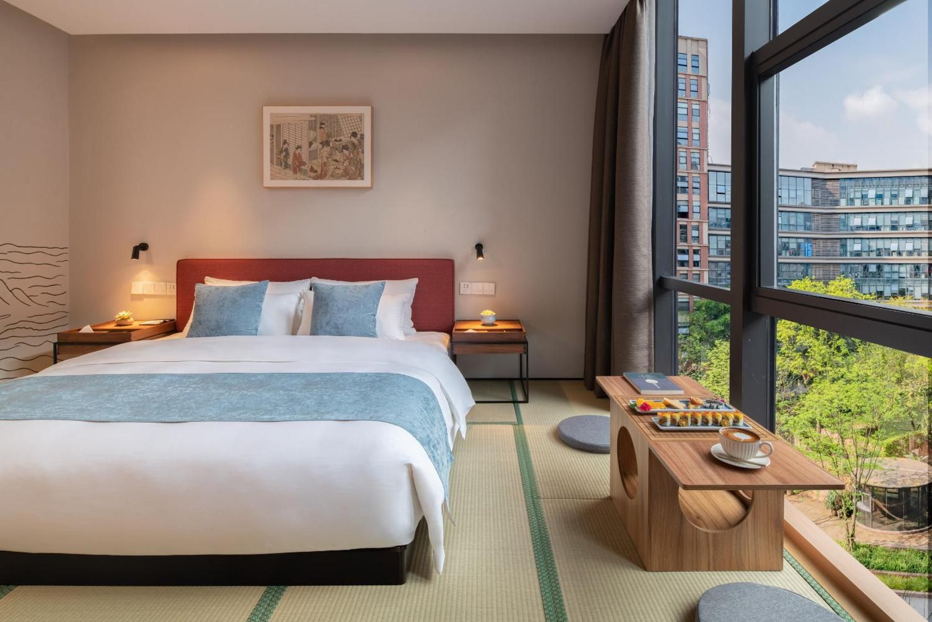 重庆文里苗品茶艺术酒店Chongqing Jiangbei Airport Creative Park Store Suite with Garden View