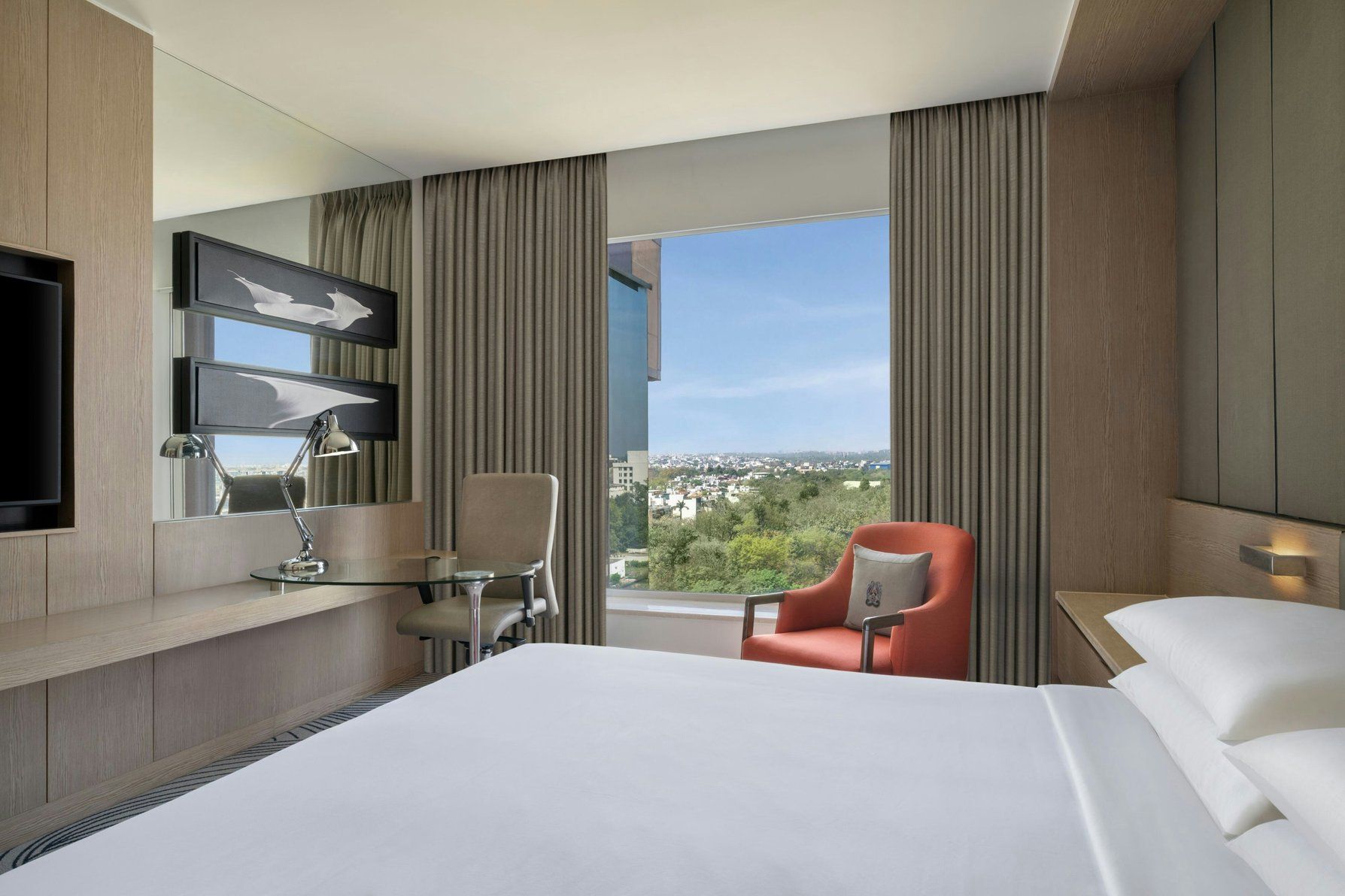 Sheraton New Delhi Hotel Deluxe Room, Guest room, King, City view, Pool access