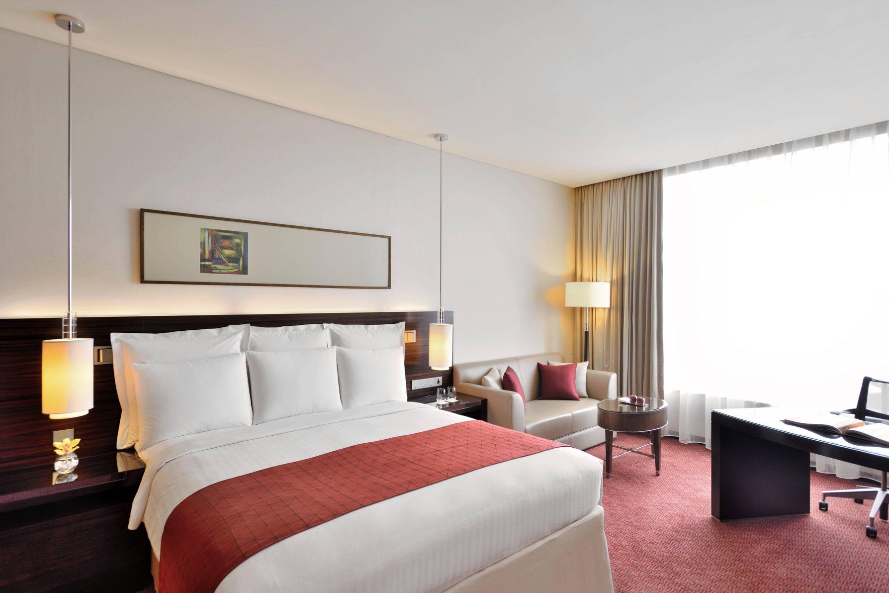 JW Marriott Hotel Pune Guest room, 1 King, City view