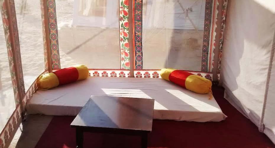 dinning area in tent